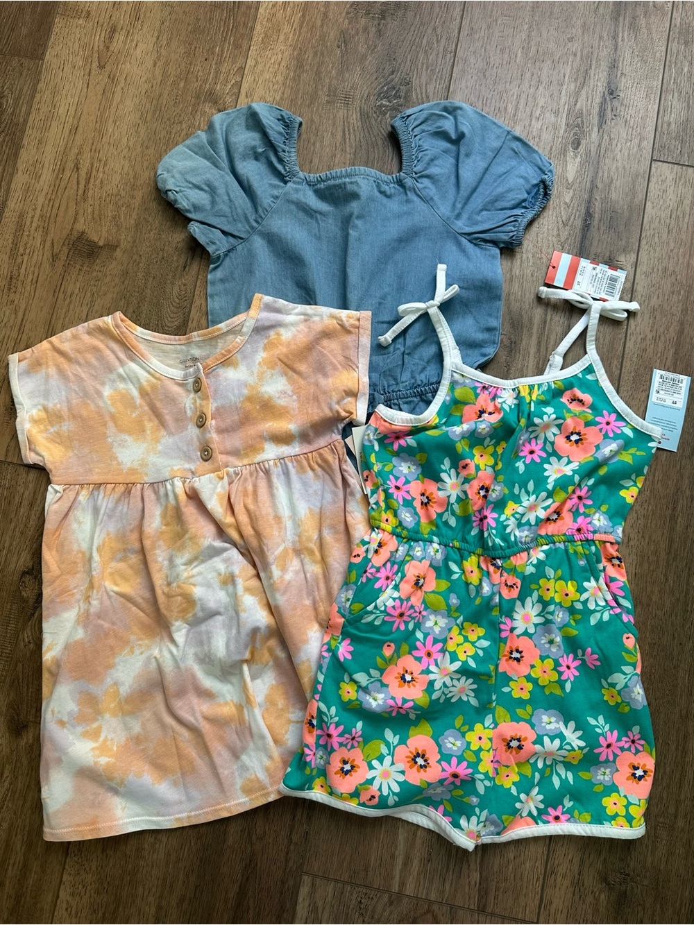 NEW! Girl’s‎ BUNDLE, Dress, Rompers, Floral, Chambray, Tie-Dye, Summer, 5T